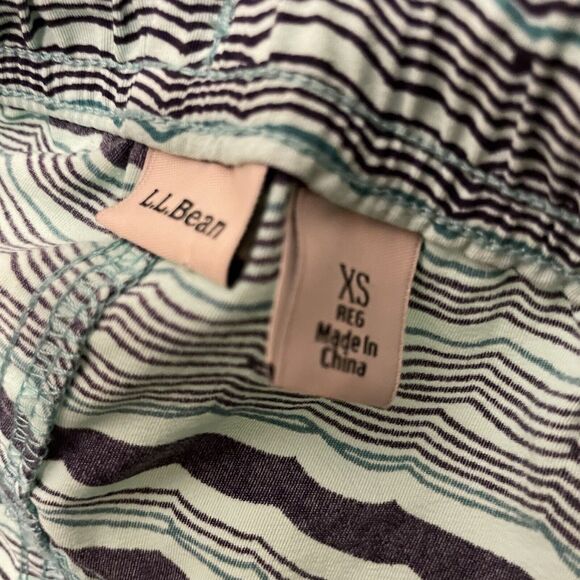 L.L. Bean Sweat Shorts Men's XS Blue Green Drawstring Waist Nylon Polyester - Picture 9 of 12